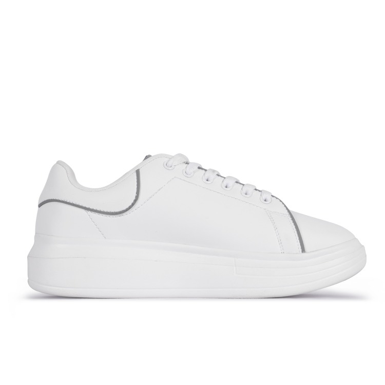 Wholesale OEM Casual Women Sneakers Supplier –  JIANER Wholesale Quality Custom Logo Cheap Women Men Zapatos Leather White Flat Casual Shoes Unisex – Jianer