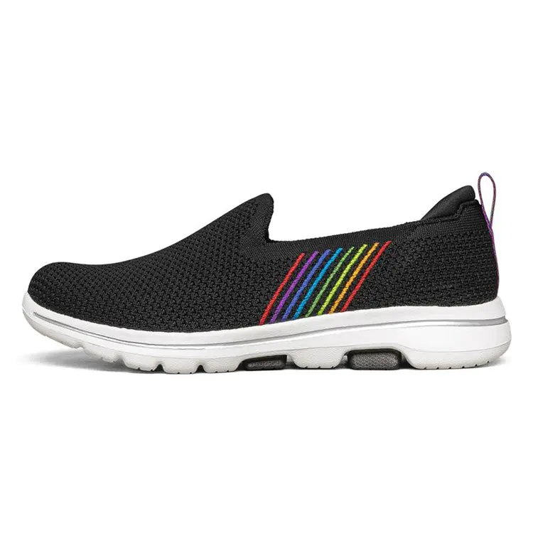 Fujian OEM Brand Simple Styles Cozy Breathable Outdoor Walking Women Mens Shoes Loafers Casual